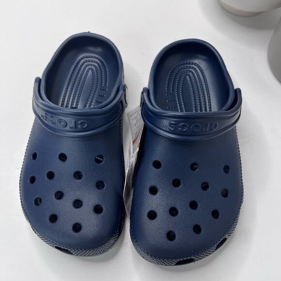 New Crocs Classic Slip On Clog Navy Blue Men 2/Women 4 NWT - Picture 5 of 9